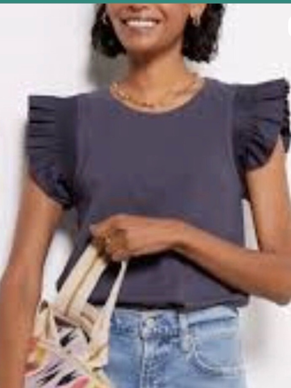 Evereve Karter Ruffle Trim Too